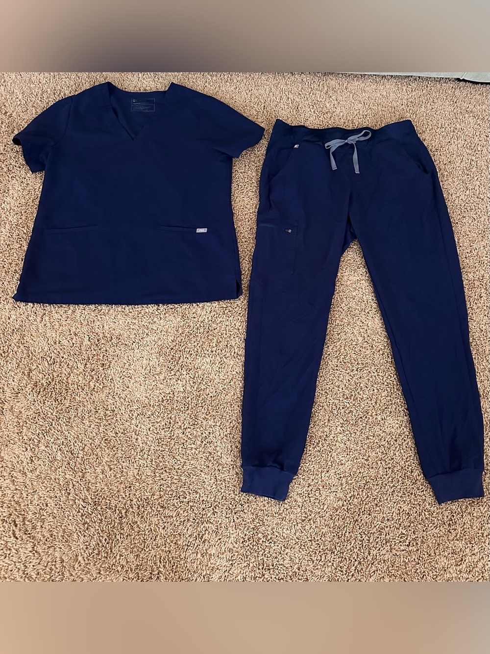 Figs Navy Scrub Set Large Tall